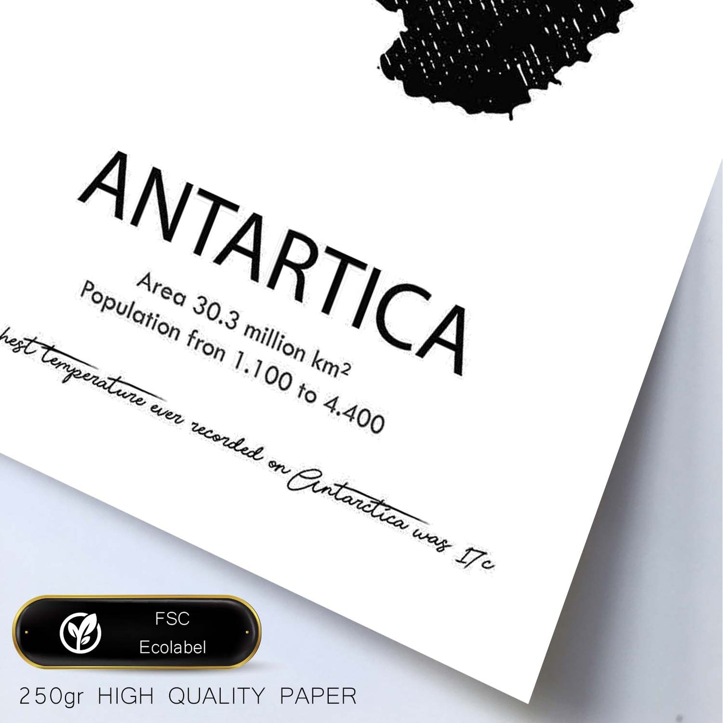 Poster de Antartida. Láminas de paises y continentes del mundo.-Artwork-Nacnic-Nacnic Estudio SL