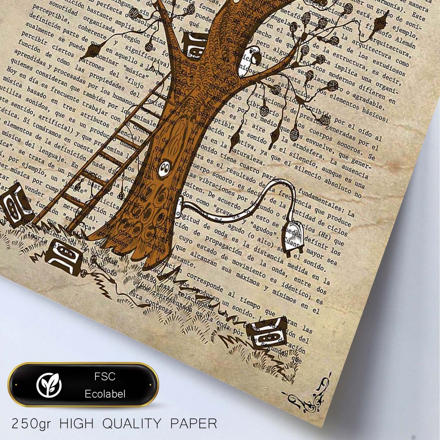 Poster de Arbol de microfonos. Láminas musicales con definiciones para-Artwork-Nacnic-Nacnic Estudio SL