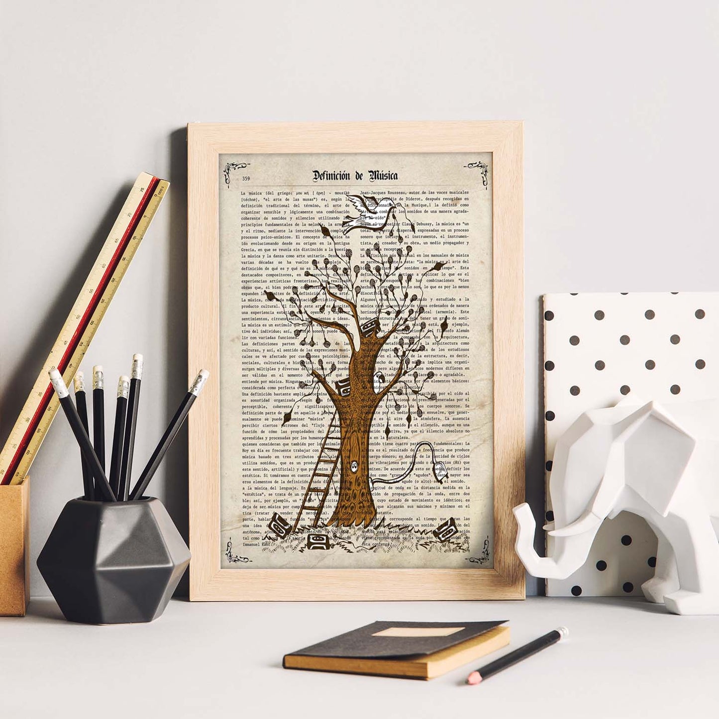Poster de Arbol de microfonos. Láminas musicales con definiciones para-Artwork-Nacnic-Nacnic Estudio SL