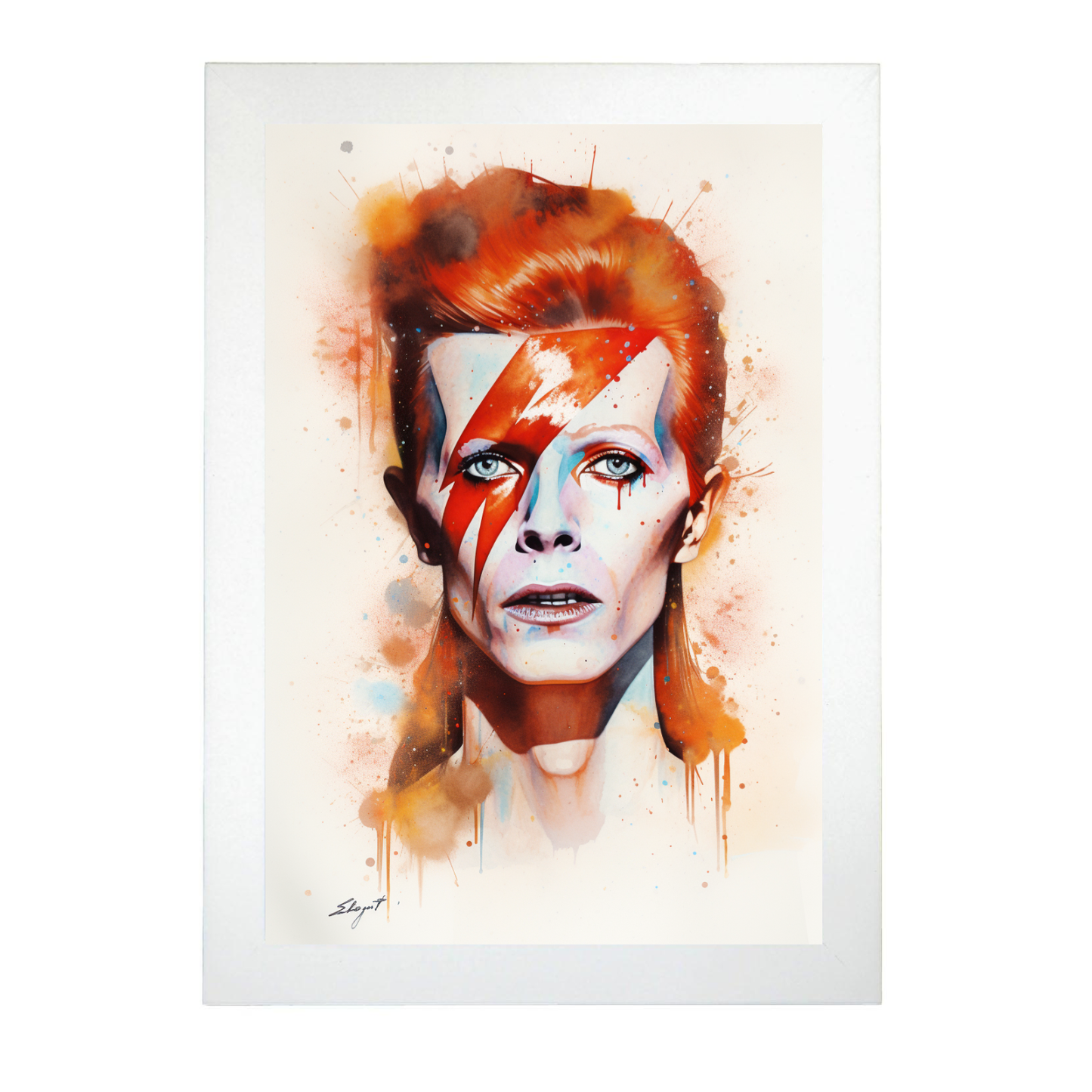 Póster de Arte David Bowie Aladdin Sane