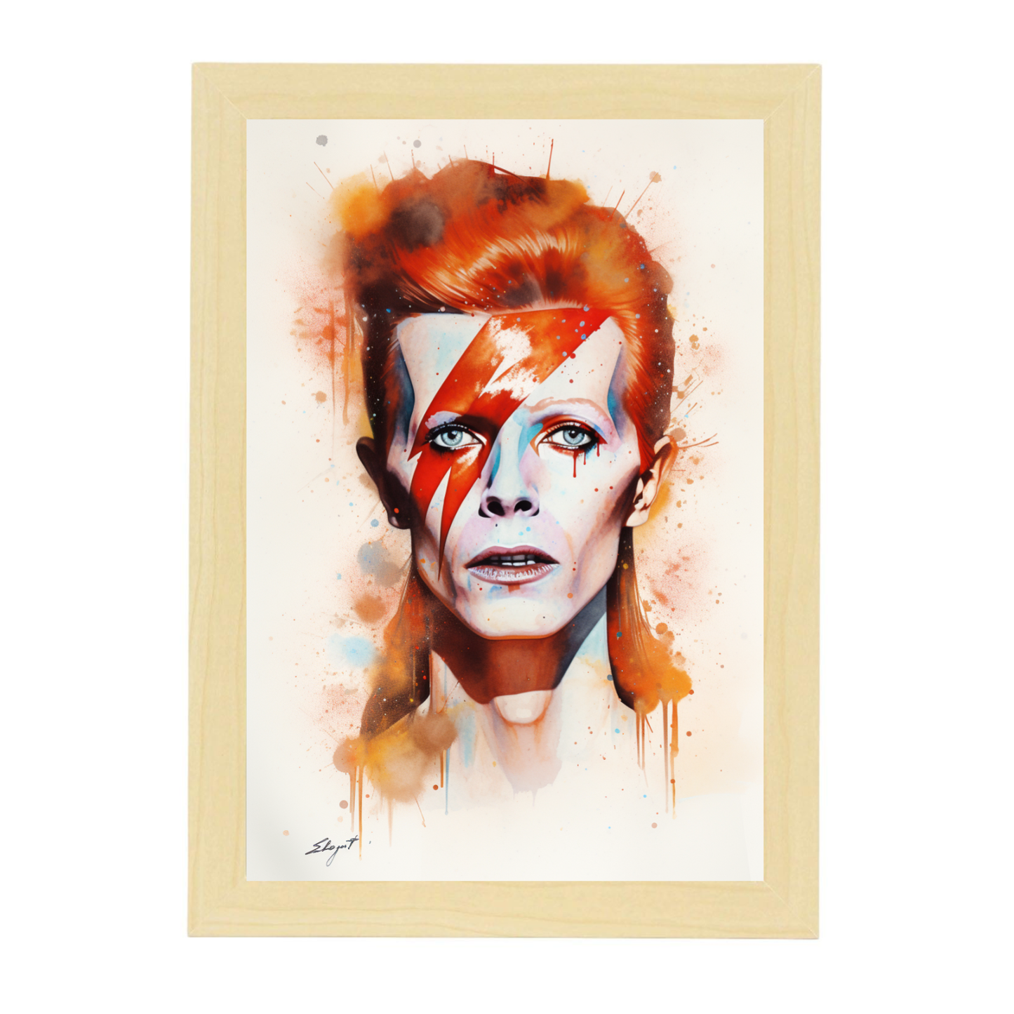 Póster de Arte David Bowie Aladdin Sane