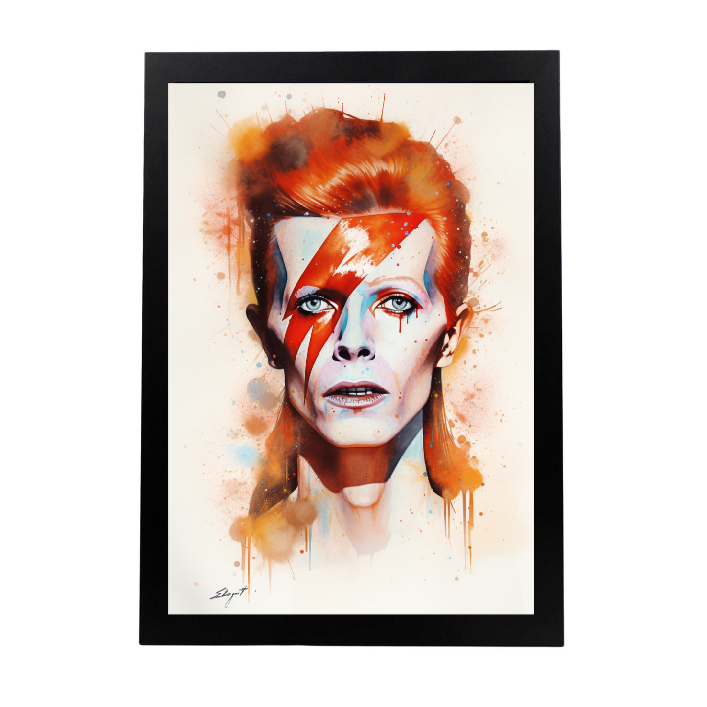 Póster de Arte David Bowie Aladdin Sane