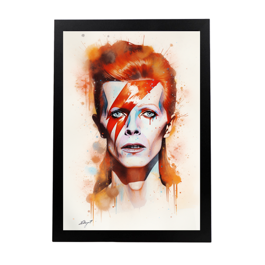 Póster de Arte David Bowie Aladdin Sane