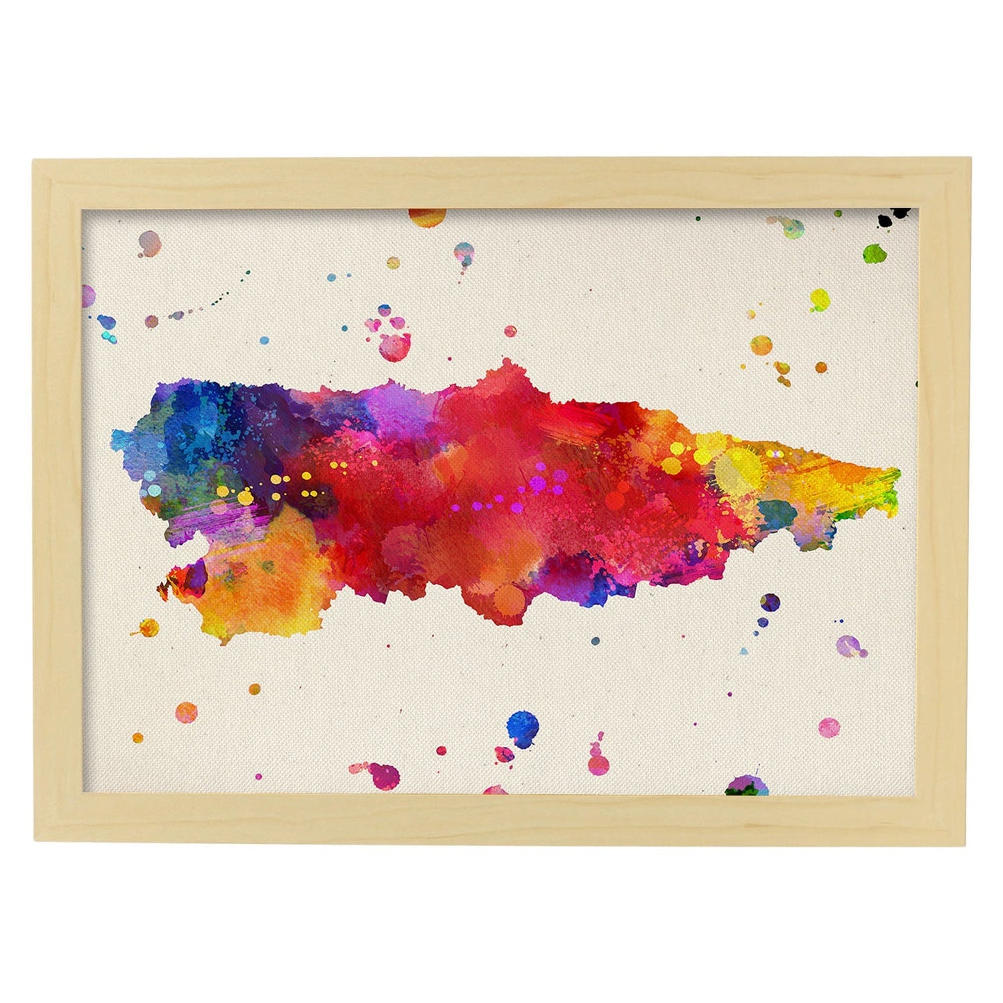 Poster de Asturias2. Láminas e ilustraciones de ciudades, comunidades, y mapas de España.-Artwork-Nacnic-A3-Marco Madera clara-Nacnic Estudio SL