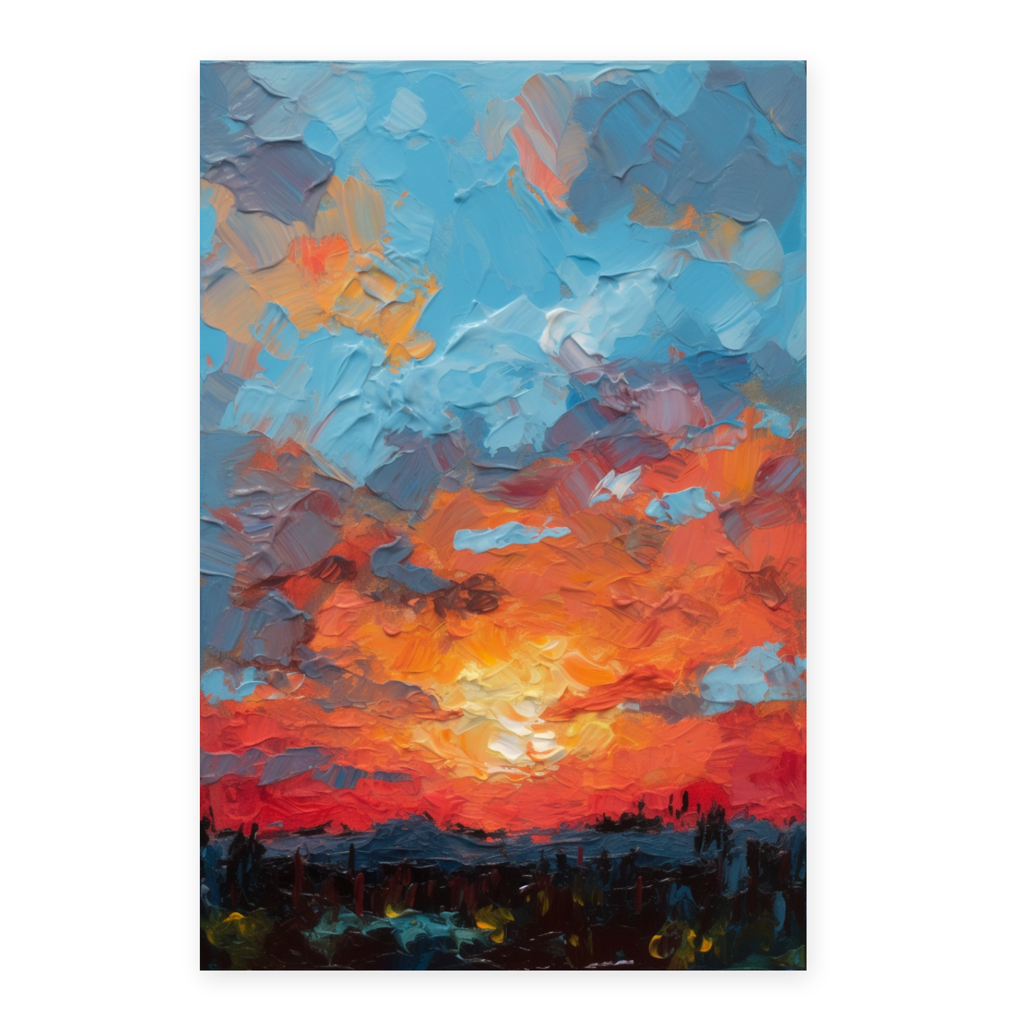 Póster Atardecer Estilizado