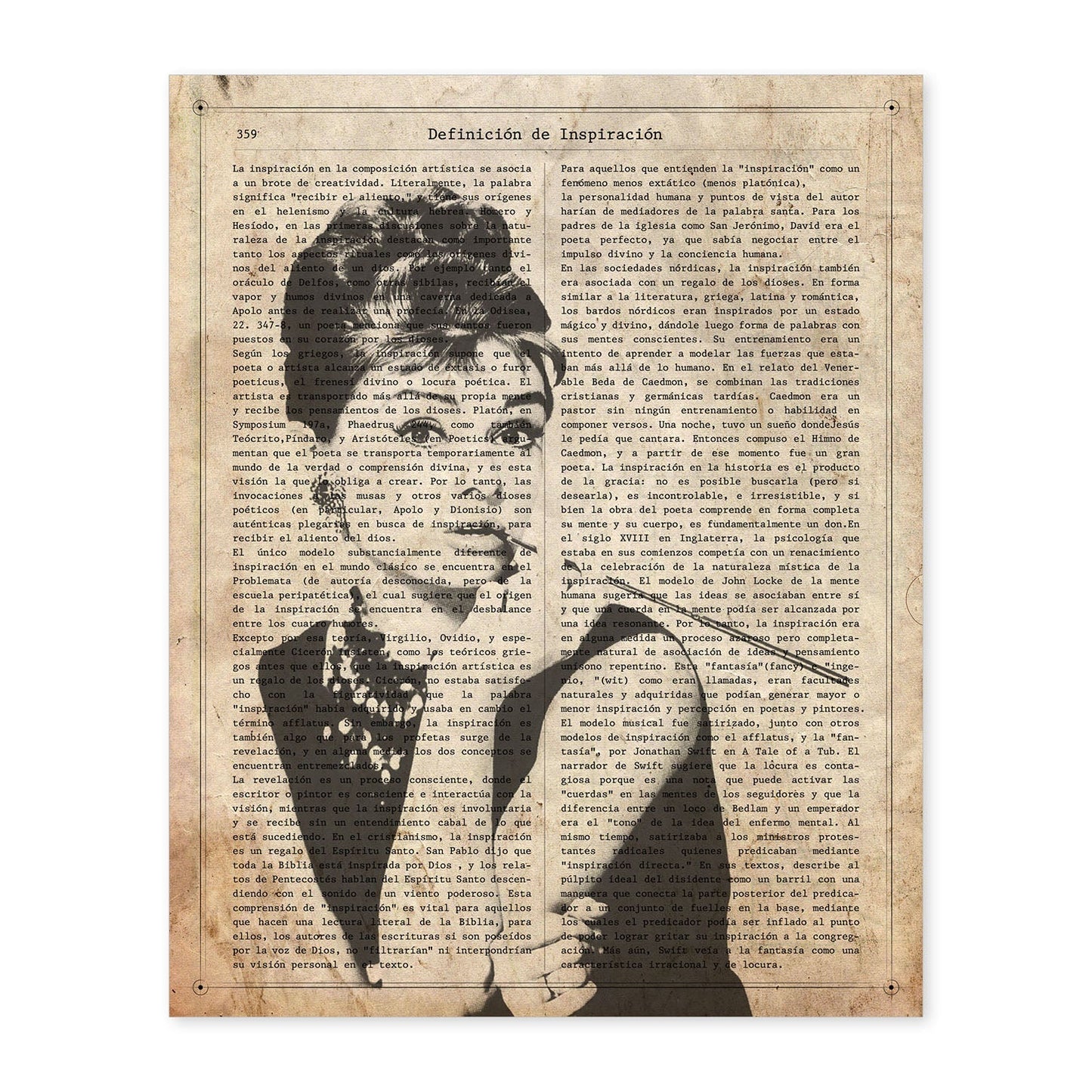 Poster de Audrey Hepburn. Láminas de personajes importantes. Posters de músicos, actores, inventores, exploradores, ...-Artwork-Nacnic-A4-Sin marco-Nacnic Estudio SL