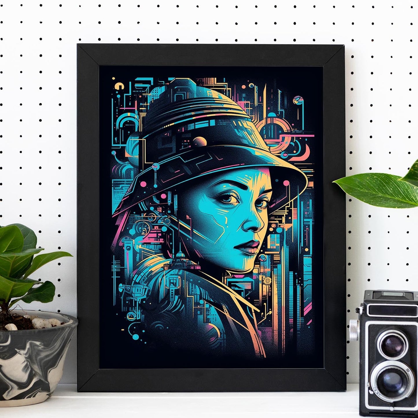 Póster Moderno de Cine Noir Aventura