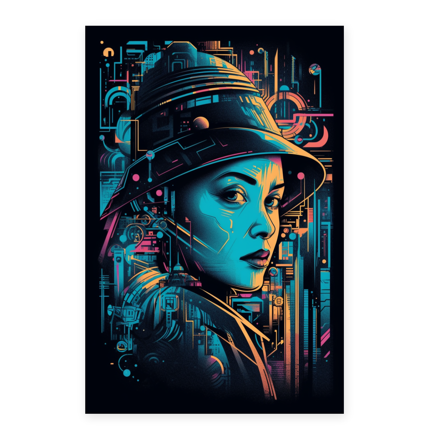 Póster Moderno de Cine Noir Aventura