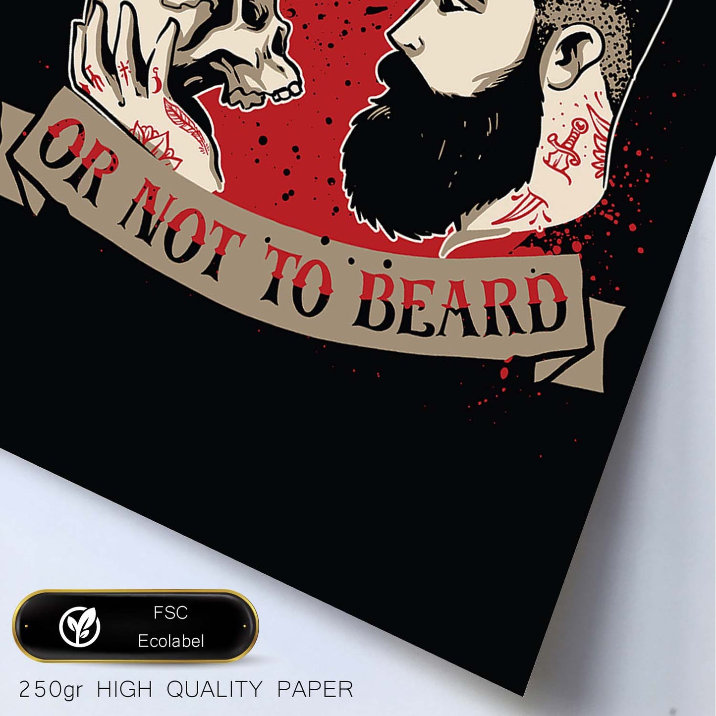 Poster de Barba o no barba. Lámina decorativa de diseño.-Artwork-Nacnic-Nacnic Estudio SL