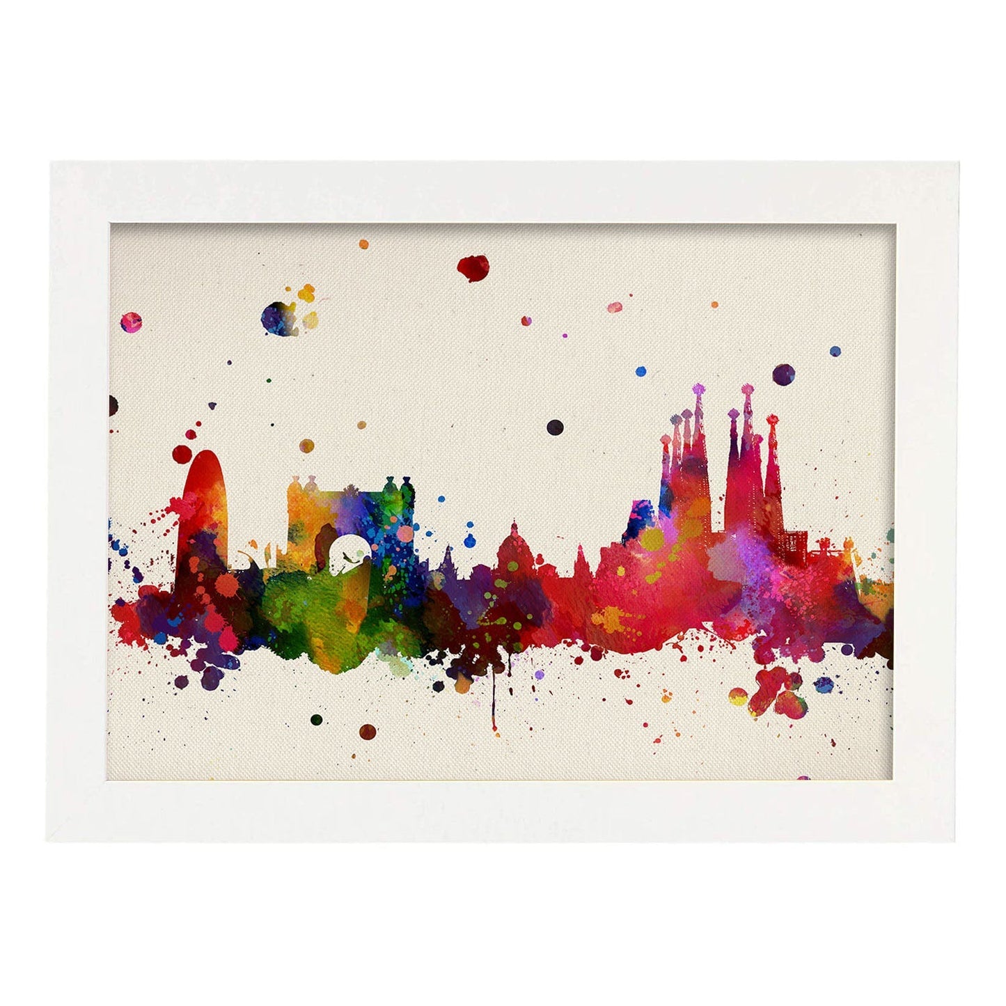 Poster de Barcelona. Láminas e ilustraciones de ciudades, comunidades, y mapas de España.-Artwork-Nacnic-A3-Marco Blanco-Nacnic Estudio SL