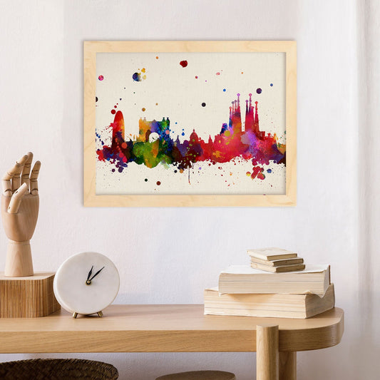 Poster de Barcelona. Láminas e ilustraciones de ciudades, comunidades, y mapas de España.-Artwork-Nacnic-Nacnic Estudio SL