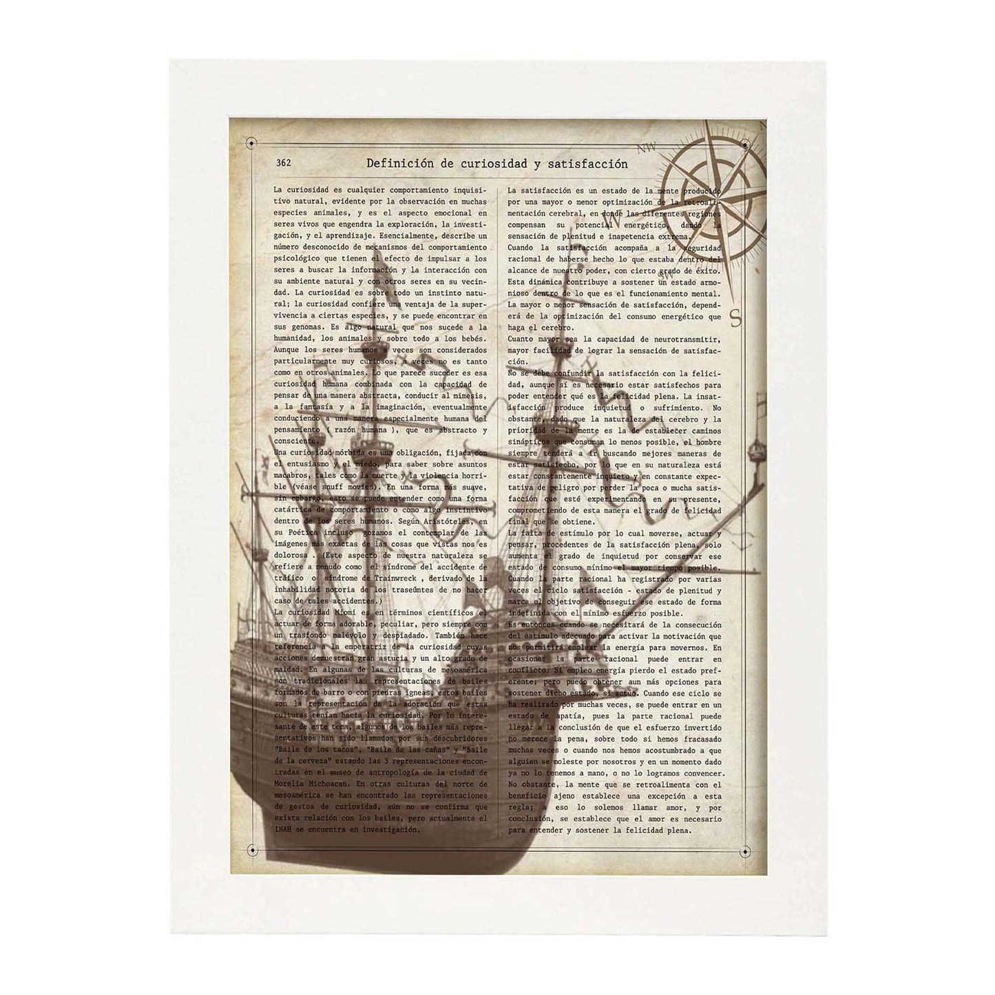 Poster de Barco antiguo. Láminas de vehículos con definiciones. Ilustraciones vintage de coches, motos, aviones,
-Artwork-Nacnic-A3-Marco Blanco-Nacnic Estudio SL