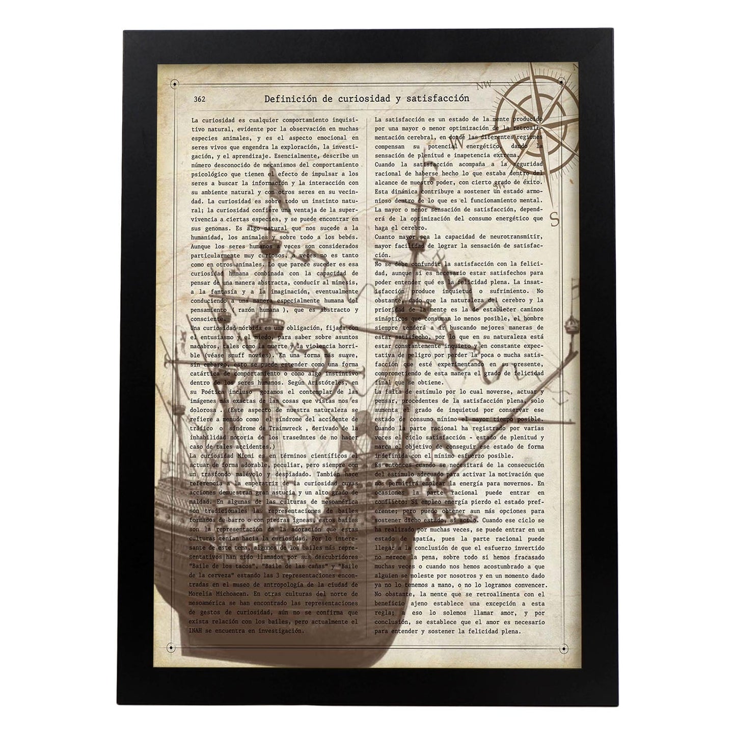 Poster de Barco antiguo. Láminas de vehículos con definiciones. Ilustraciones vintage de coches, motos, aviones,
-Artwork-Nacnic-A4-Marco Negro-Nacnic Estudio SL