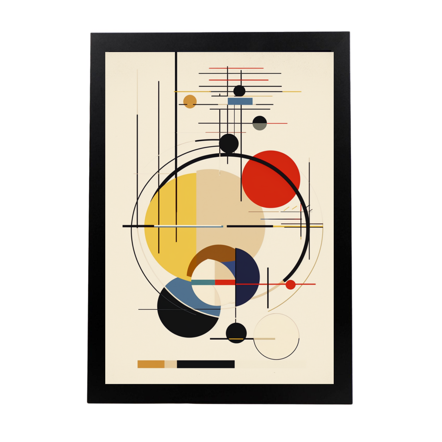 Póster Geométrico BAUHAUS con Tinta Xerox en Papel de Alta Calidad