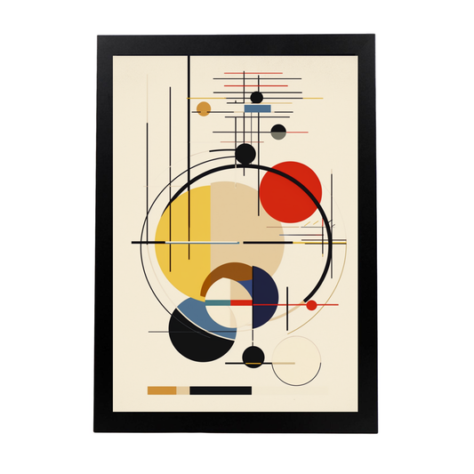 Póster Geométrico BAUHAUS con Tinta Xerox en Papel de Alta Calidad