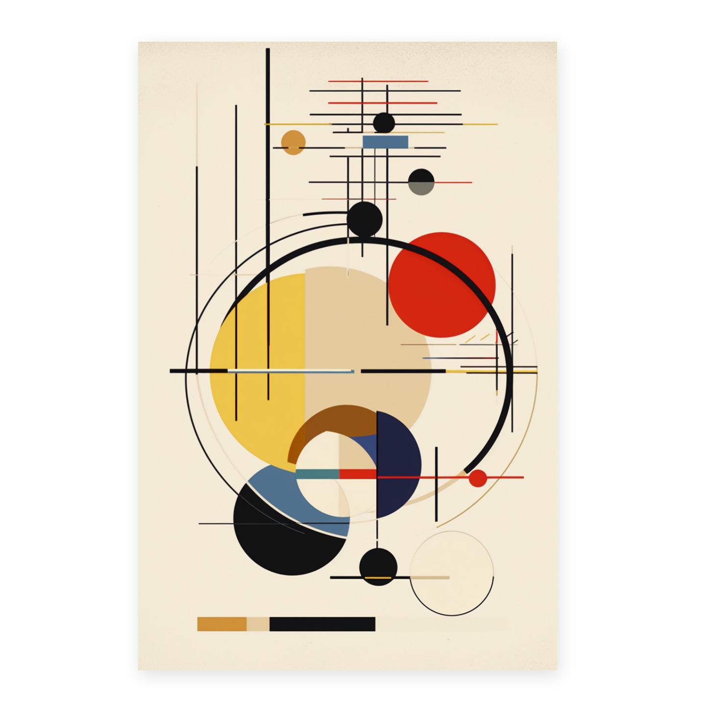 Póster Geométrico BAUHAUS con Tinta Xerox en Papel de Alta Calidad