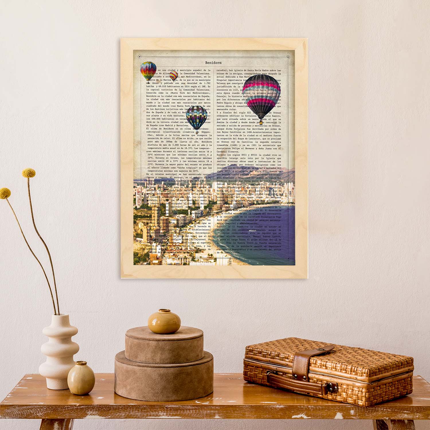 Poster de Benidorm. Láminas de ciudades españolas con definiciones. Decoración de interiores para españoles.-Artwork-Nacnic-Nacnic Estudio SL