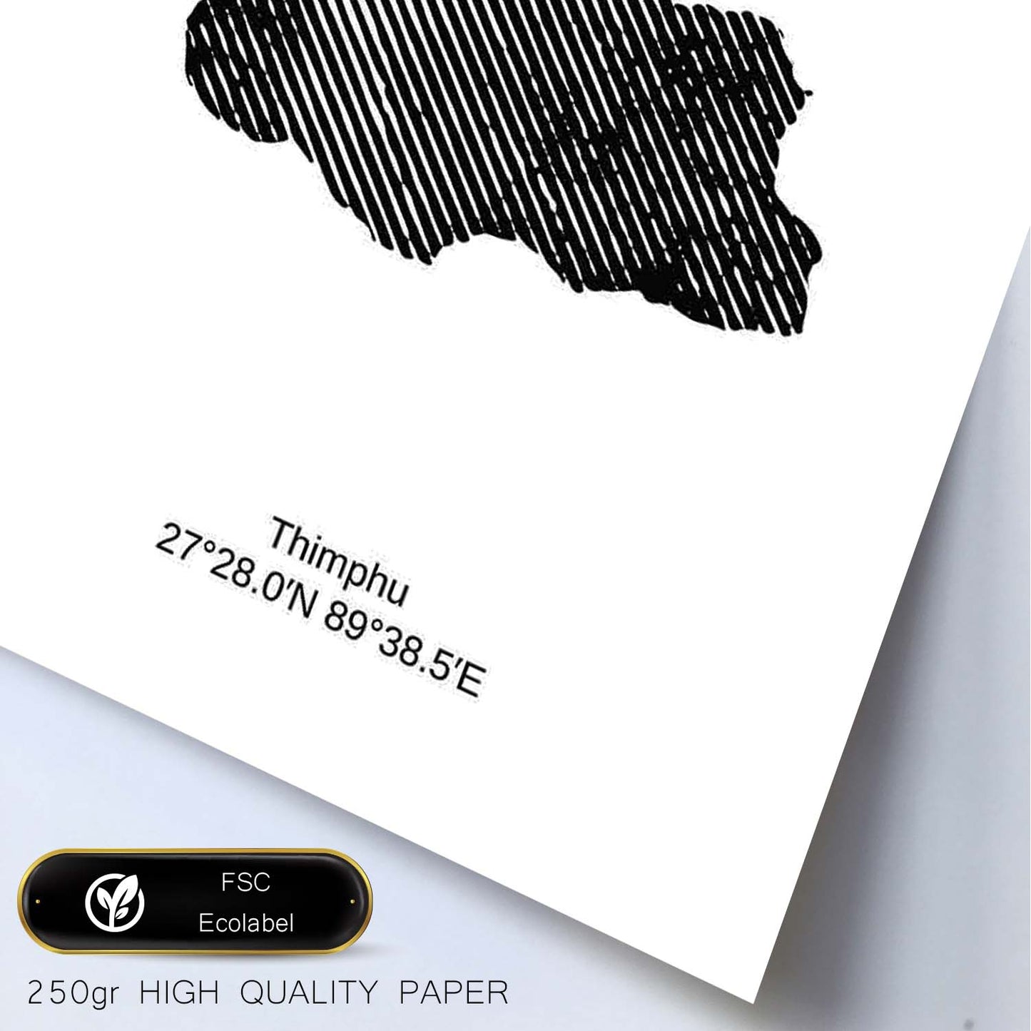 Poster de Bhutan. Láminas de paises y continentes del mundo.-Artwork-Nacnic-Nacnic Estudio SL