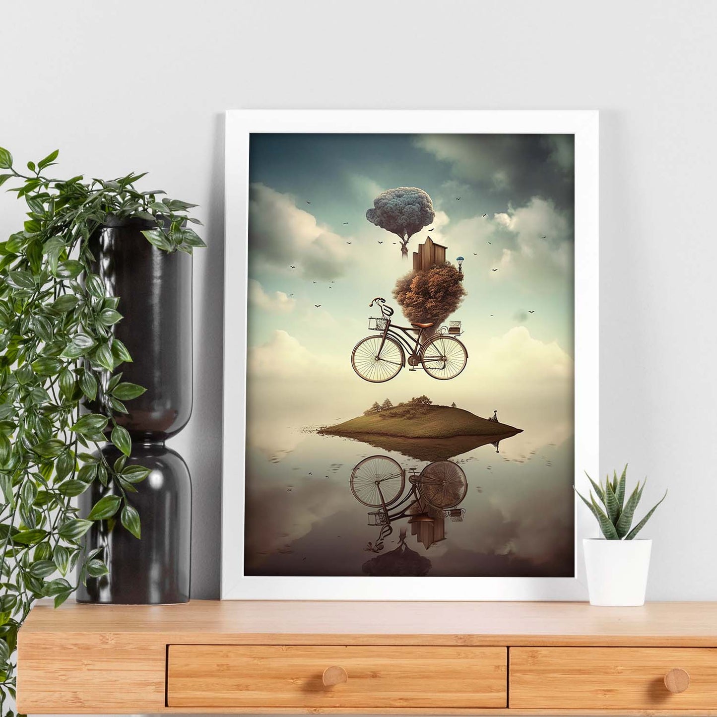 Póster de Bicicleta Surrealista: Explorando lo Irreal