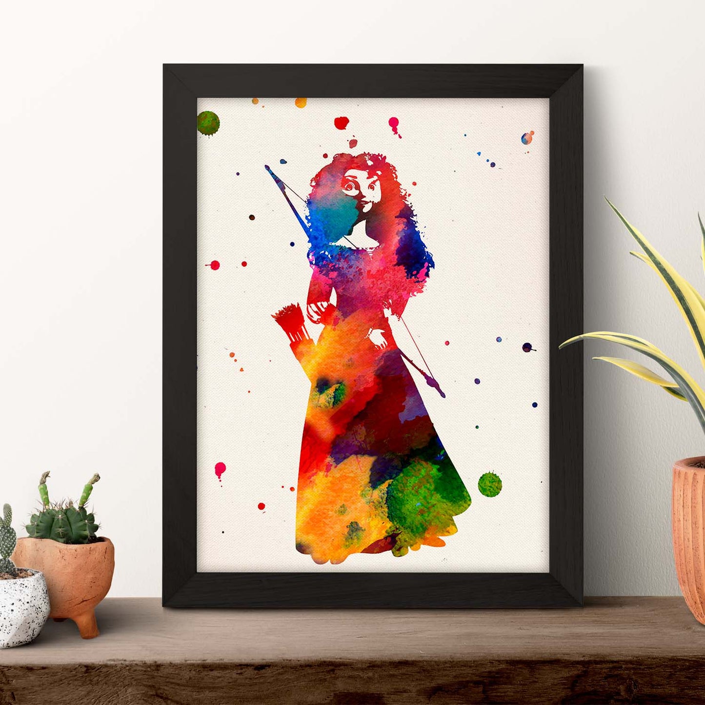 Poster de Brave con diseño acuarela. Mix de láminas con estilo acuarela-Artwork-Nacnic-Nacnic Estudio SL