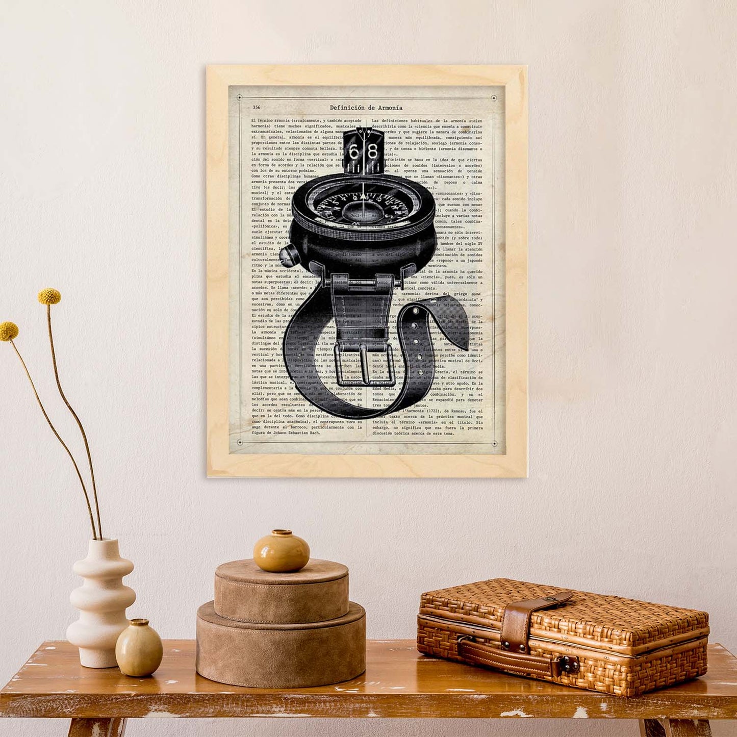 Poster de Brújula de agua. Láminas vintage con definiciones. Diseño de interiores.-Artwork-Nacnic-Nacnic Estudio SL