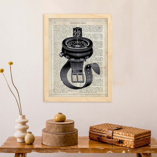 Poster de Brújula de agua. Láminas vintage con definiciones. Diseño de interiores.-Artwork-Nacnic-Nacnic Estudio SL