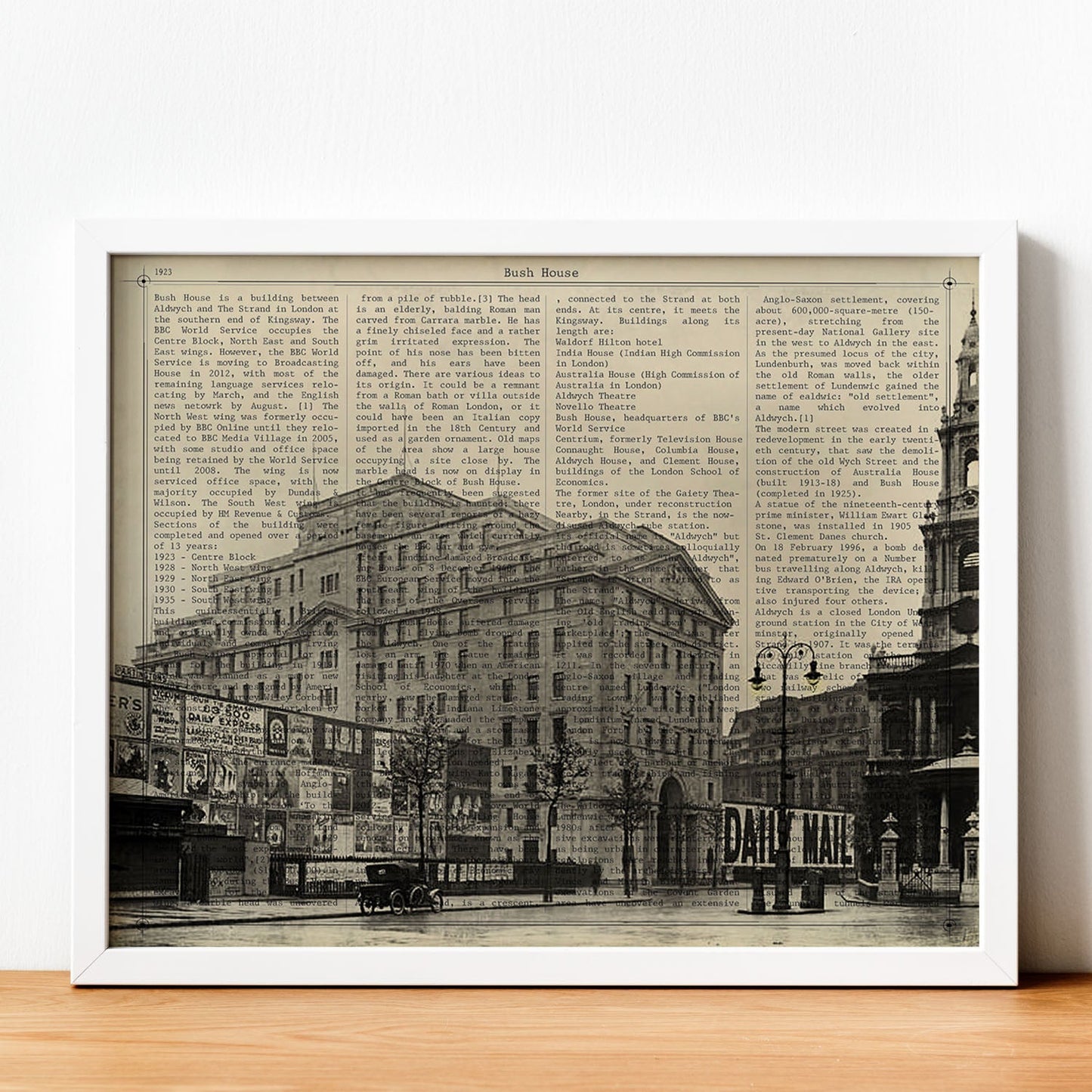 Poster de Bush House. Láminas e ilustraciones de ciudades del mundo y monumentos famosos.-Artwork-Nacnic-Nacnic Estudio SL