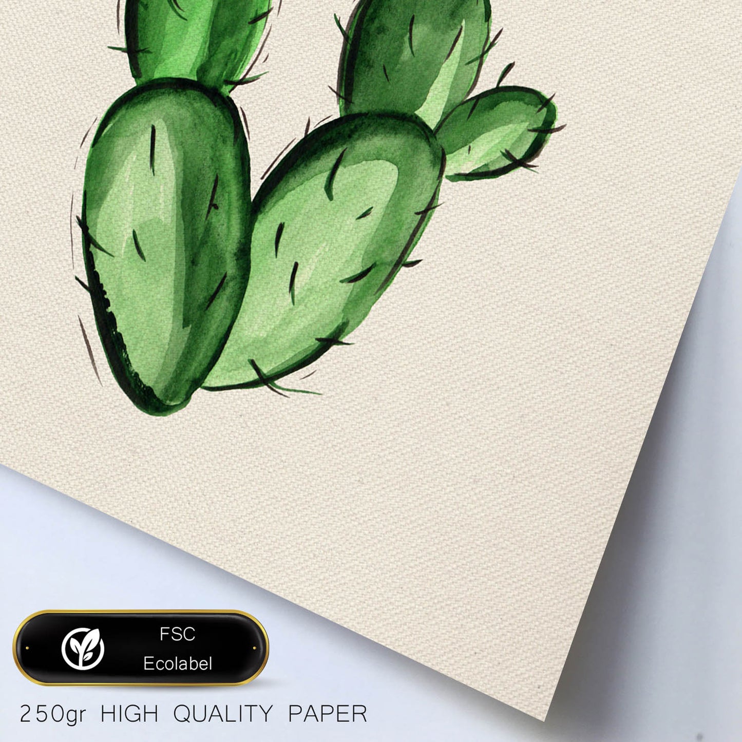 Poster de cactus dibujado. Lámina de Todo pasión-Artwork-Nacnic-Nacnic Estudio SL