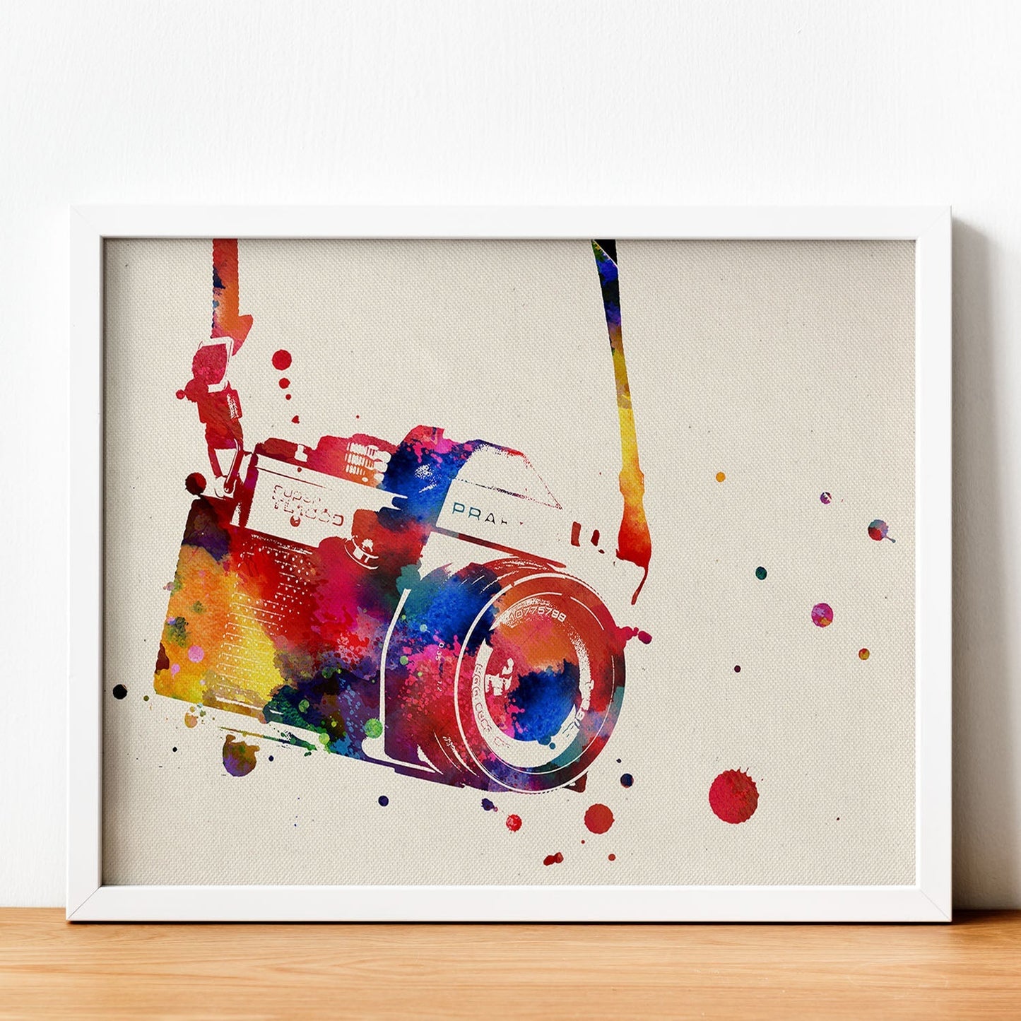 Poster de Cámara fotografica con diseño acuarela. Mix de láminas con estilo acuarela-Artwork-Nacnic-Nacnic Estudio SL
