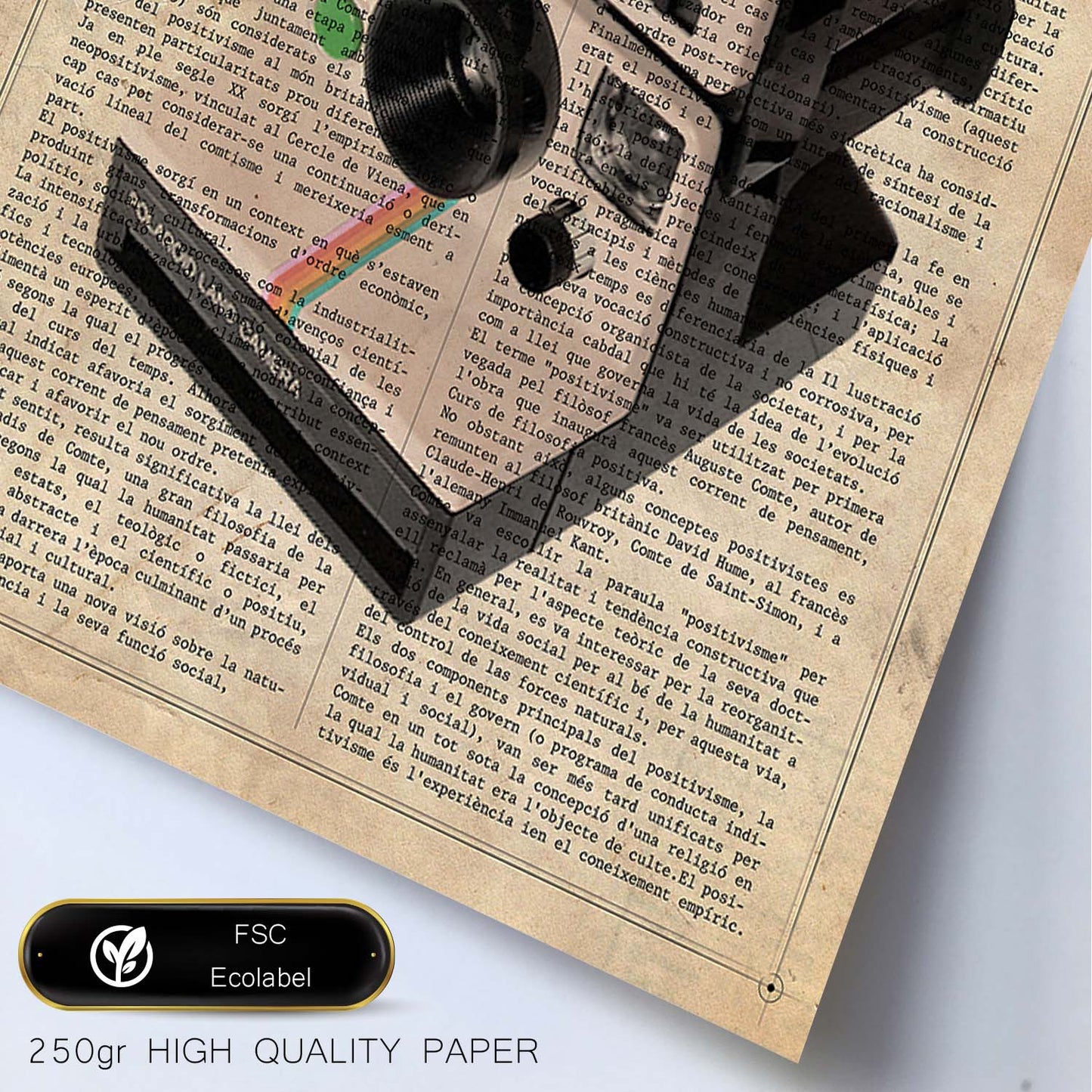 Poster de Camara Polaroid. Láminas de cámaras de fotos antiguas. Decoración de fotografía.-Artwork-Nacnic-Nacnic Estudio SL