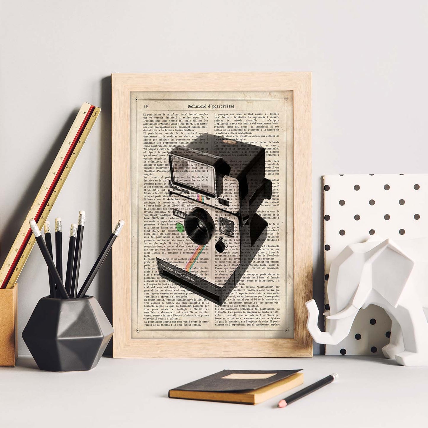 Poster de Camara Polaroid. Láminas de cámaras de fotos antiguas. Decoración de fotografía.-Artwork-Nacnic-Nacnic Estudio SL
