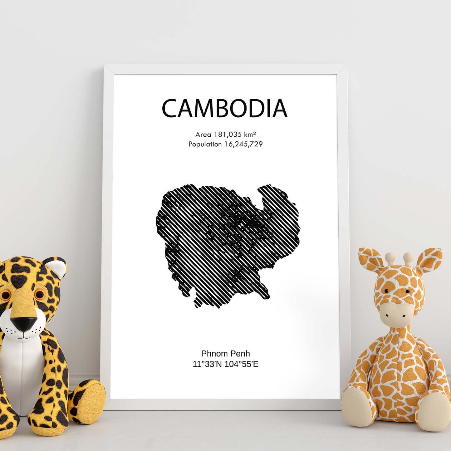 Poster de Camboya. Láminas de paises y continentes del mundo.-Artwork-Nacnic-Nacnic Estudio SL