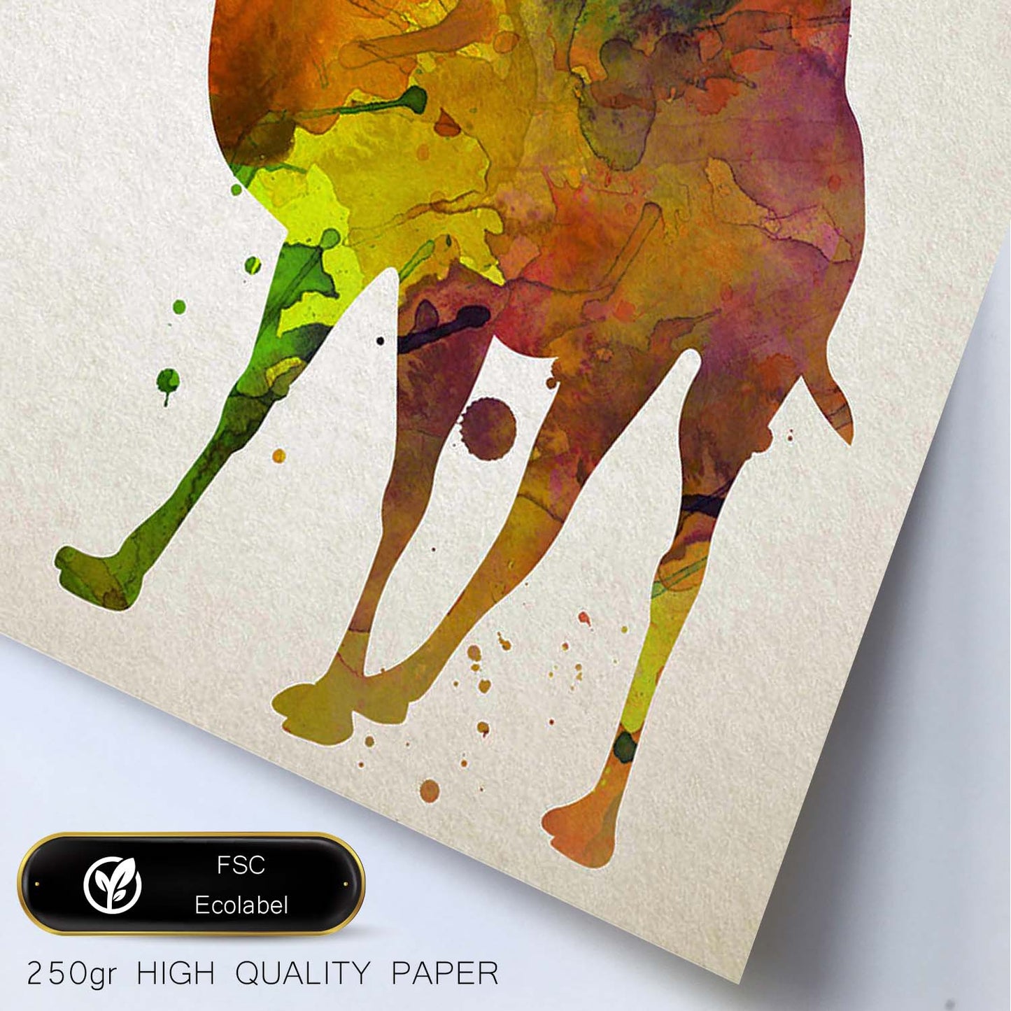 Poster de Camello estilo acuarela. Láminas de animales con estilo acuarela-Artwork-Nacnic-Nacnic Estudio SL