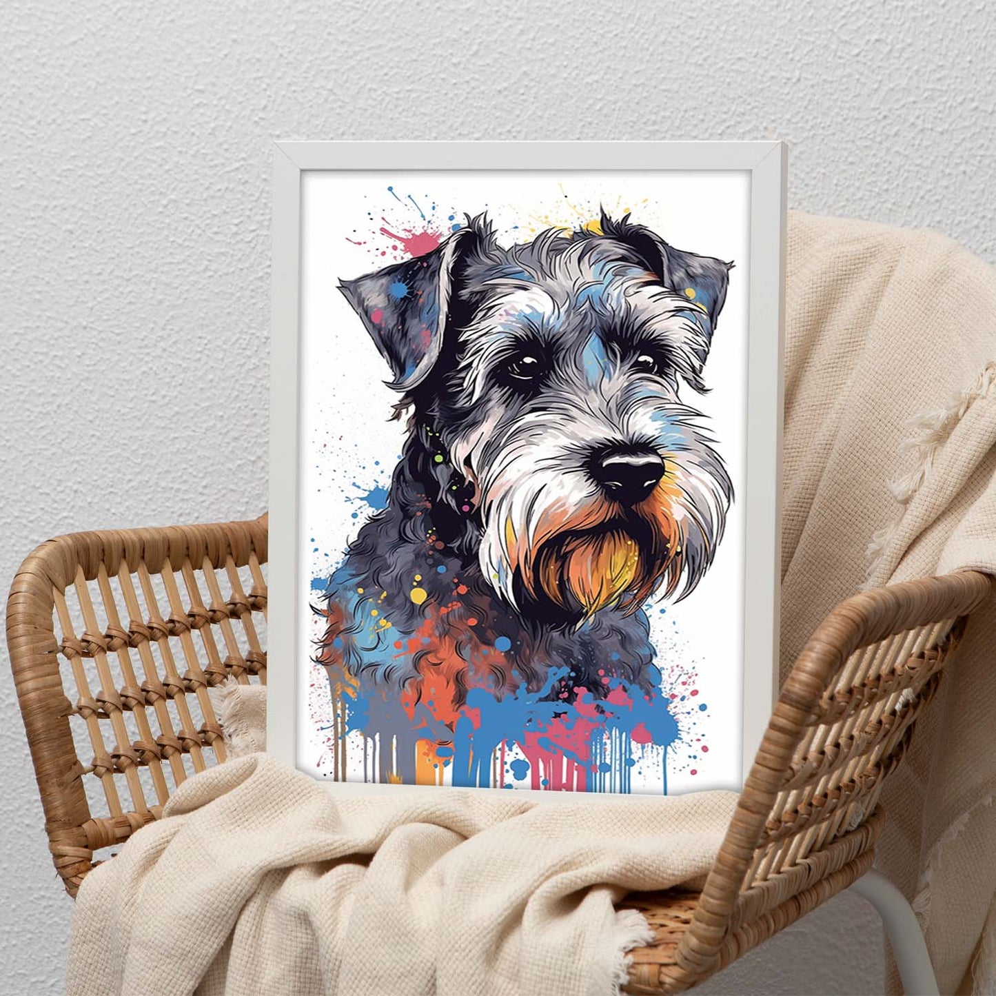 Póster de Perro Schnauzer estilo Elvis
