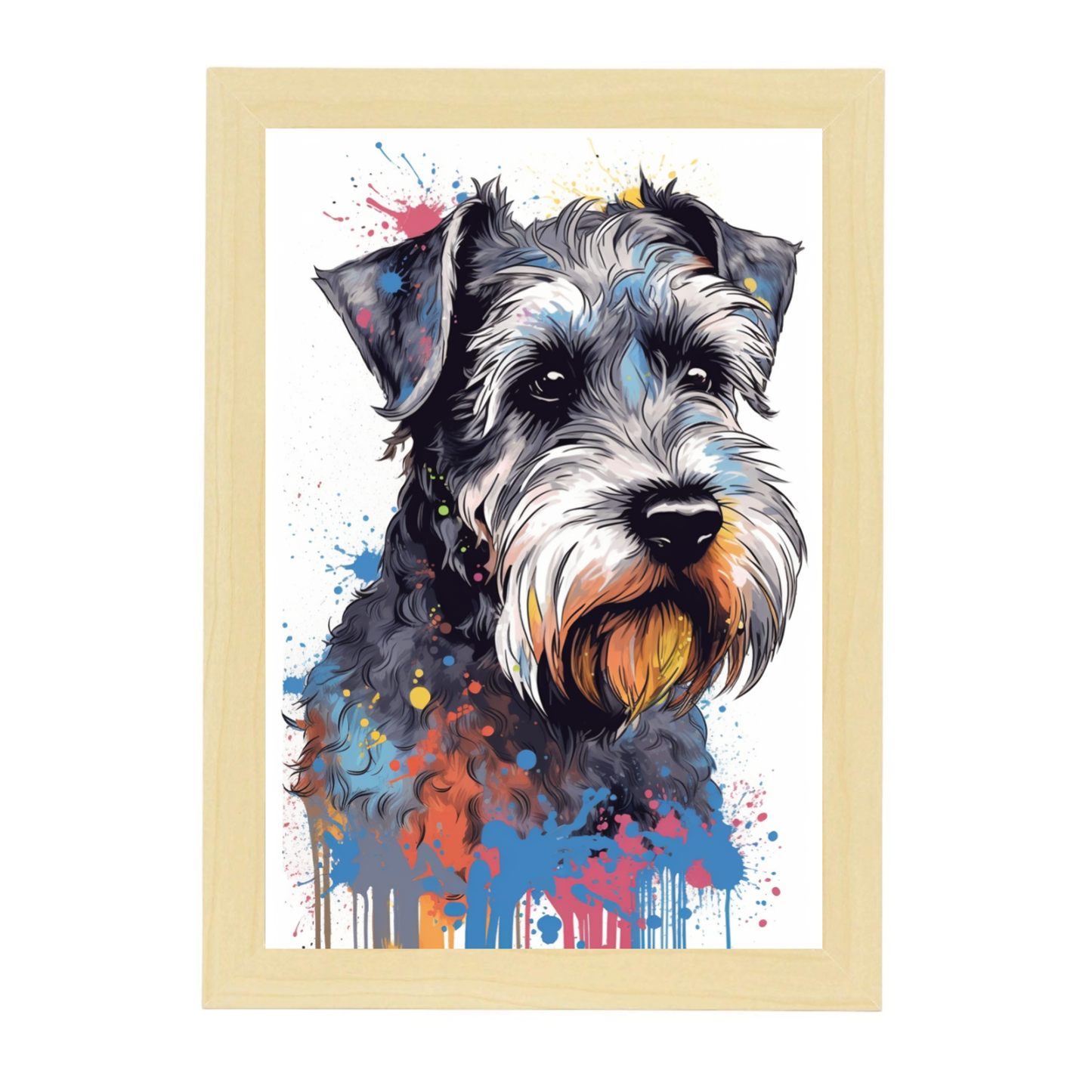 Póster de Perro Schnauzer estilo Elvis