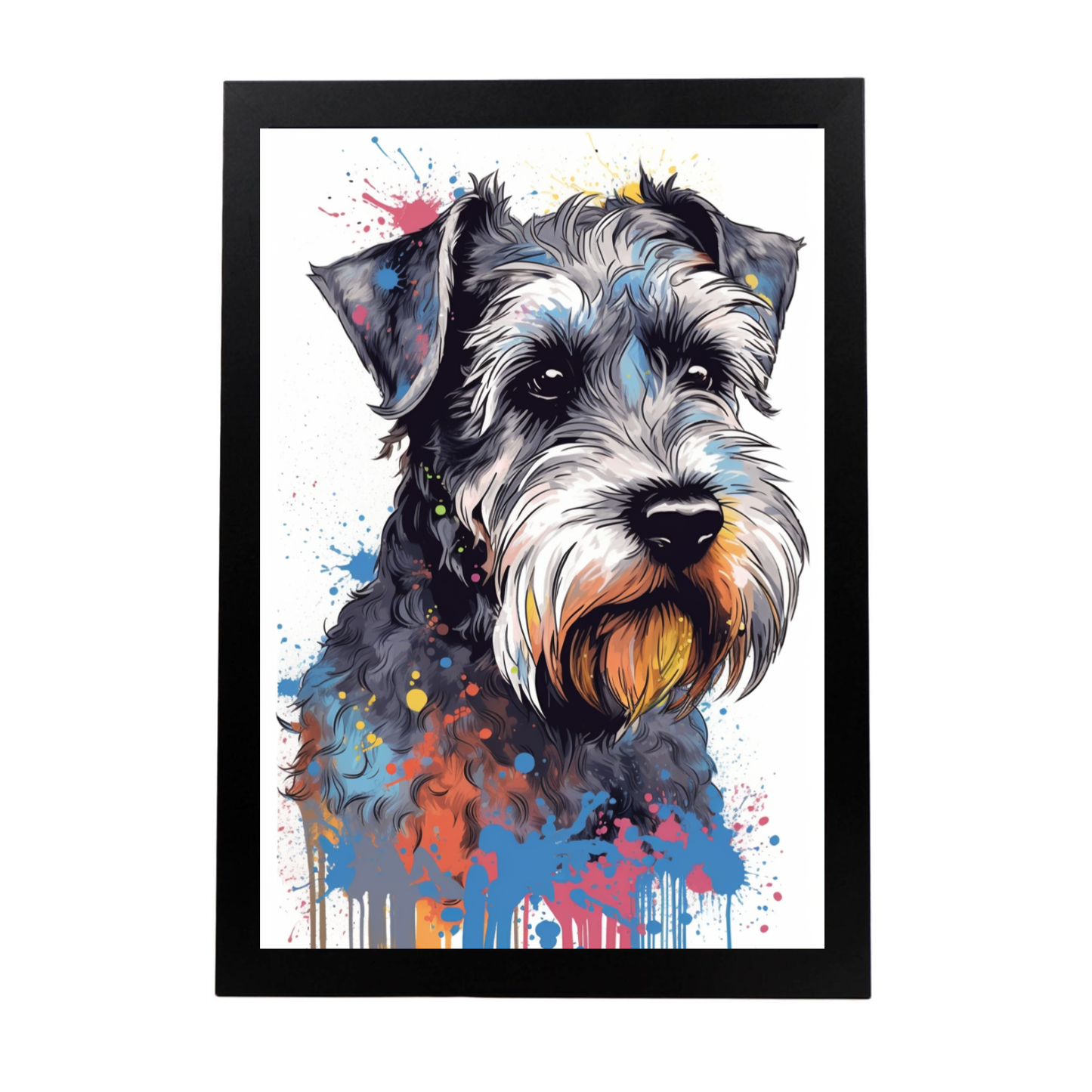 Póster de Perro Schnauzer estilo Elvis