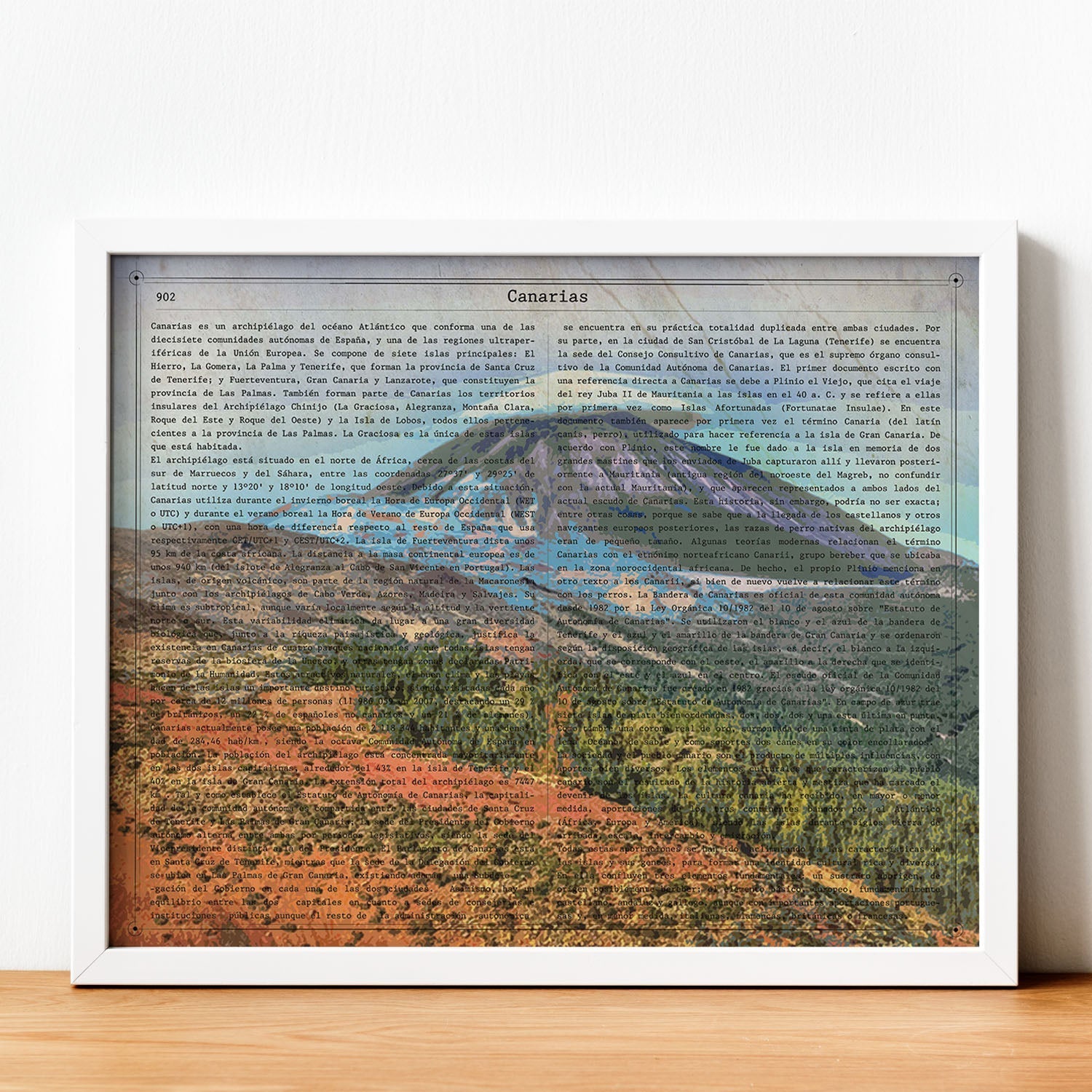 Poster de Canarias. Láminas de comunidades autónomas de España.-Artwork-Nacnic-Nacnic Estudio SL