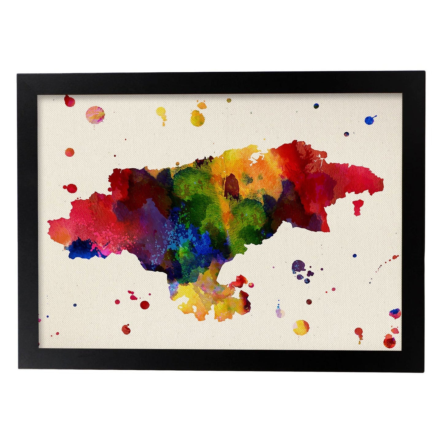 Poster de Cantabria. Láminas e ilustraciones de ciudades, comunidades, y mapas de España.-Artwork-Nacnic-A4-Marco Negro-Nacnic Estudio SL