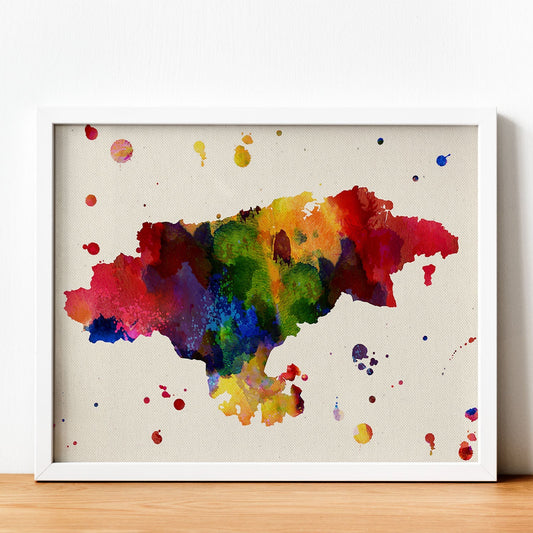 Poster de Cantabria. Láminas e ilustraciones de ciudades, comunidades, y mapas de España.-Artwork-Nacnic-Nacnic Estudio SL