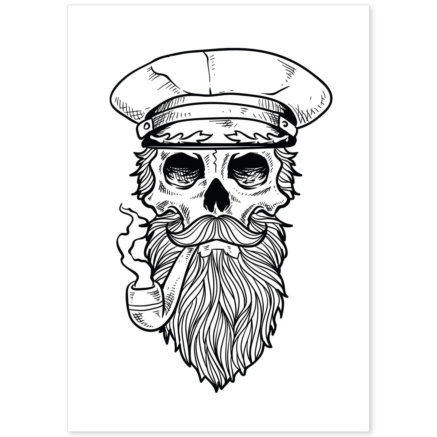 Poster de Capitan. Lámina decorativa de diseño.-Artwork-Nacnic-A4-Sin marco-Nacnic Estudio SL