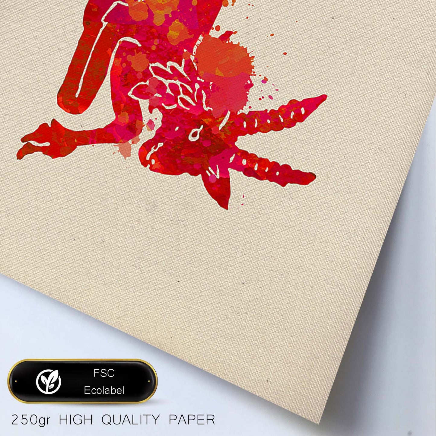 Poster de Capricornio a estilo acuarela. Láminas de los símbolos del zodiaco con diseños coloridos de pintura acuarela.-Artwork-Nacnic-Nacnic Estudio SL