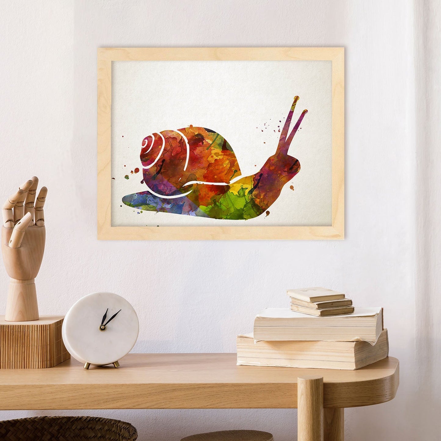 Poster de Caracol estilo acuarela. Láminas de animales con estilo acuarela-Artwork-Nacnic-Nacnic Estudio SL