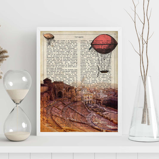 Poster de Cartagena. Láminas de ciudades españolas con definiciones. Decoración de interiores para españoles.-Artwork-Nacnic-Nacnic Estudio SL