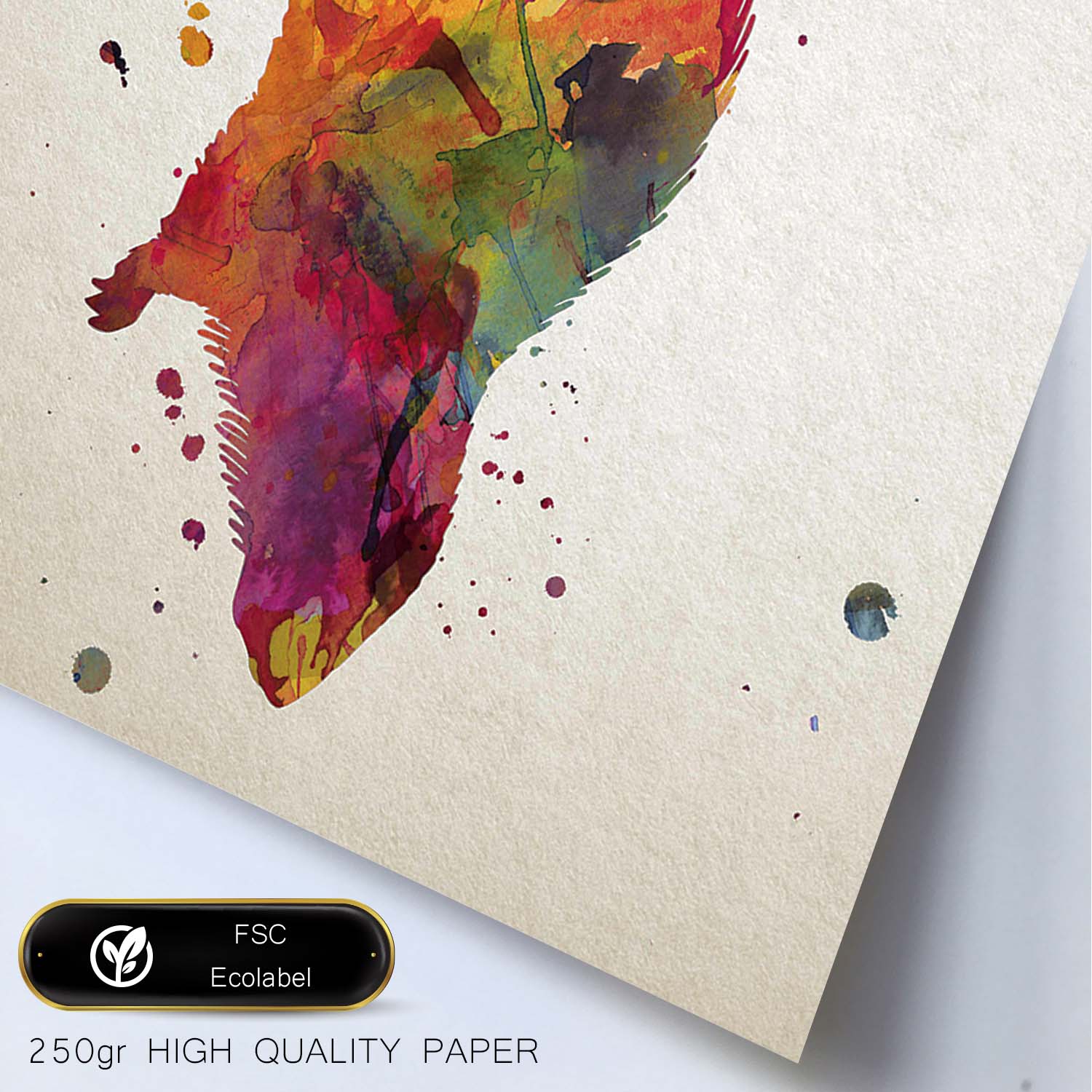 Poster de Castor estilo acuarela. Láminas de animales con estilo acuarela-Artwork-Nacnic-Nacnic Estudio SL