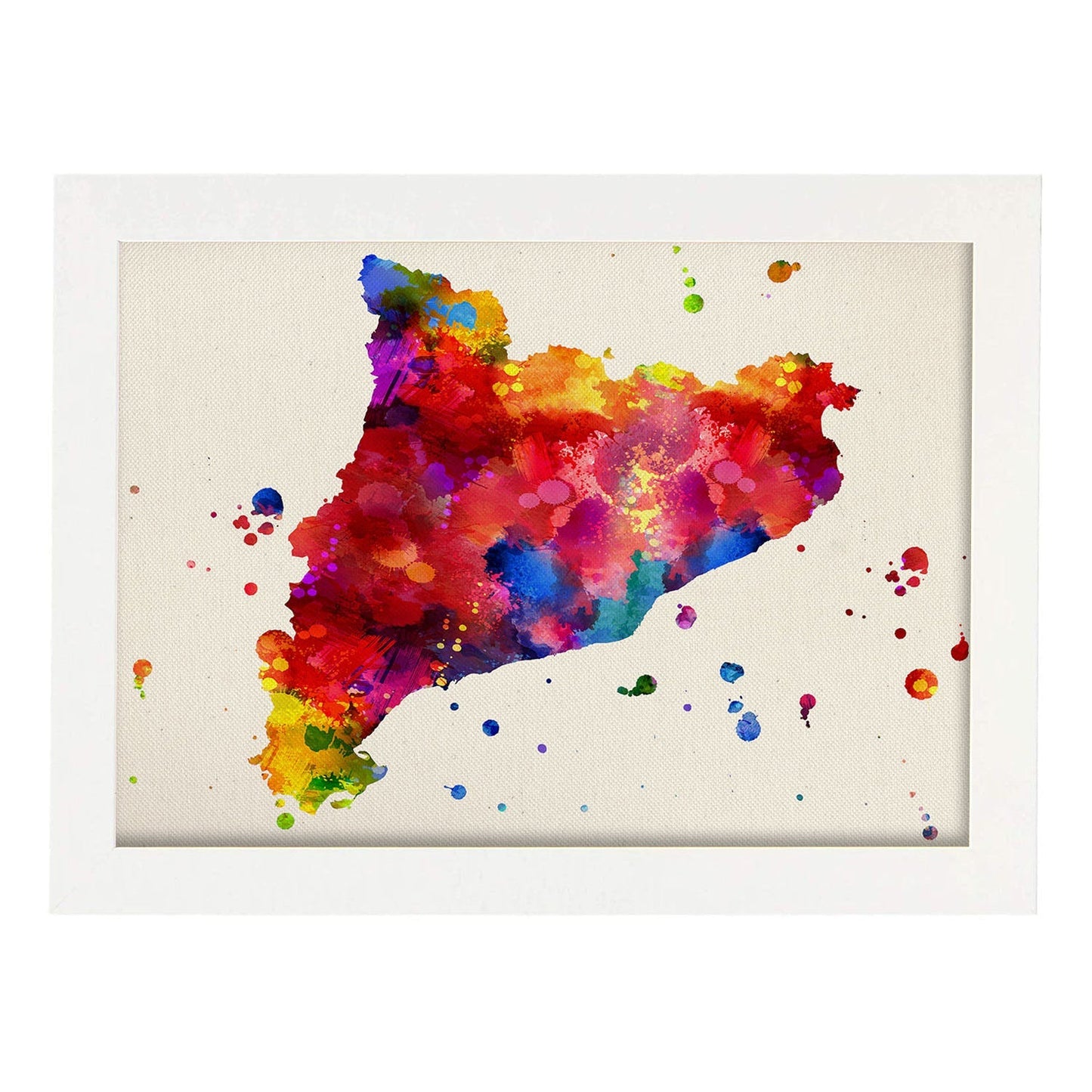 Poster de Catalunya. Láminas e ilustraciones de ciudades, comunidades, y mapas de España.-Artwork-Nacnic-A3-Marco Blanco-Nacnic Estudio SL