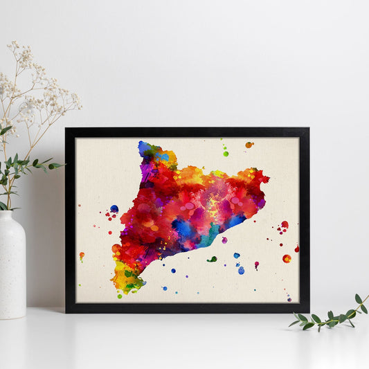 Poster de Catalunya. Láminas e ilustraciones de ciudades, comunidades, y mapas de España.-Artwork-Nacnic-Nacnic Estudio SL