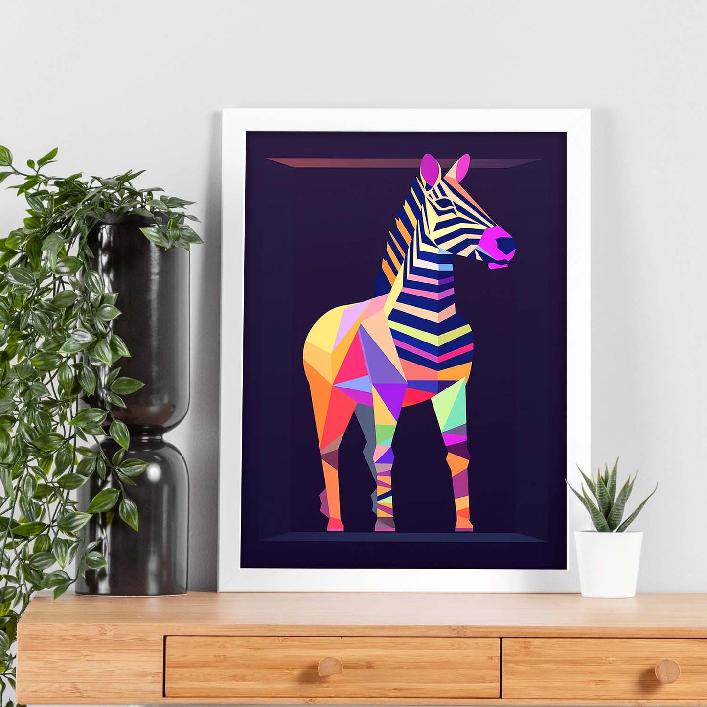Poster de Cebra y Estrella Pastel