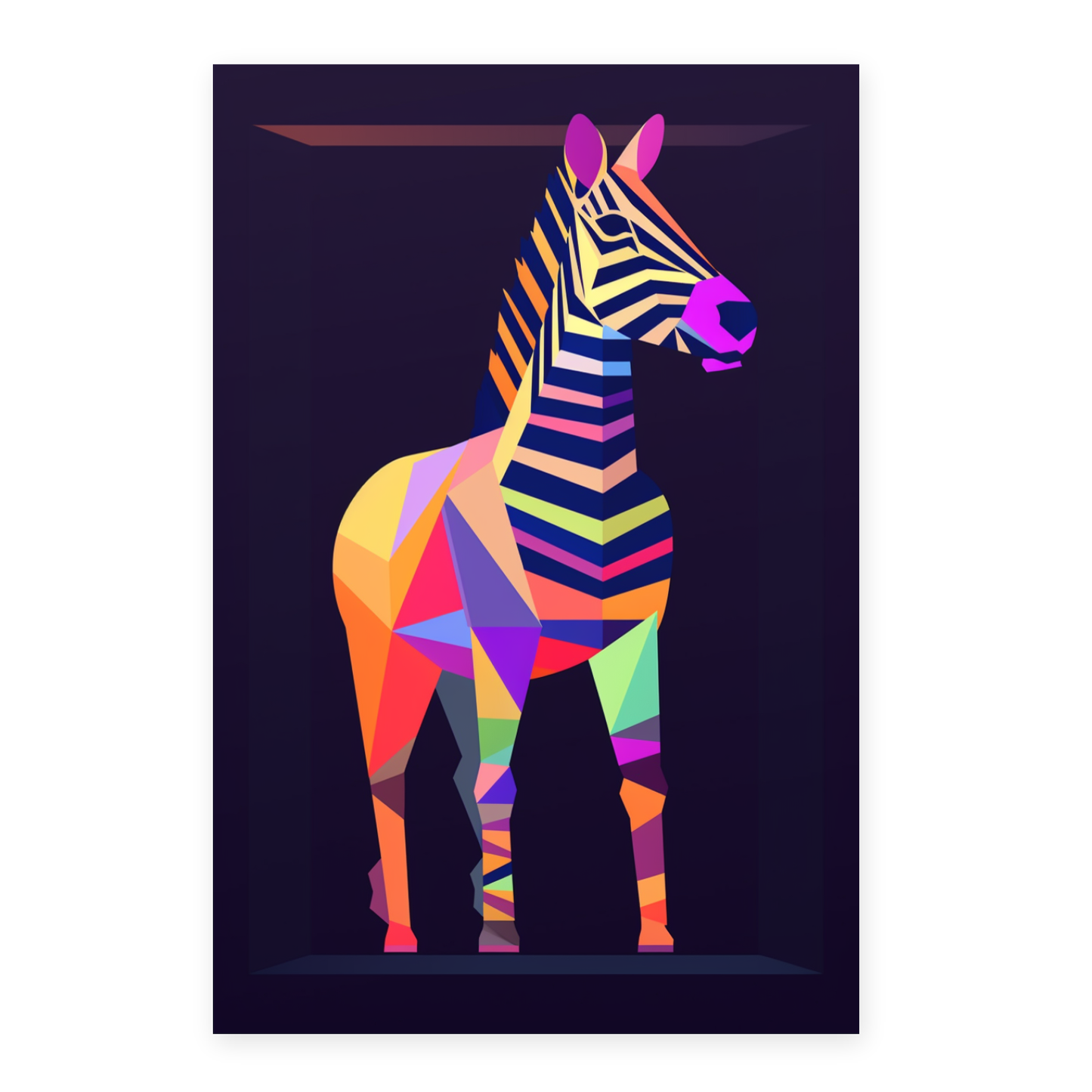 Poster de Cebra y Estrella Pastel