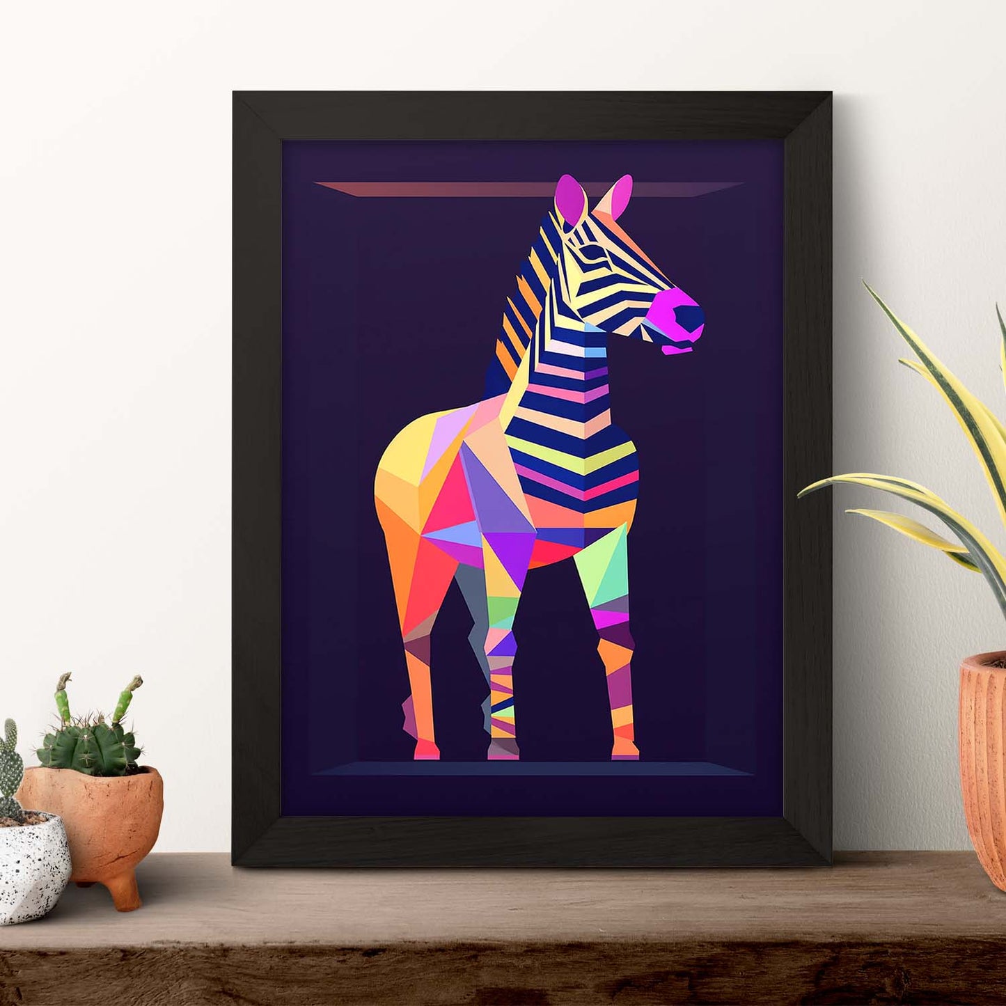 Poster de Cebra y Estrella Pastel