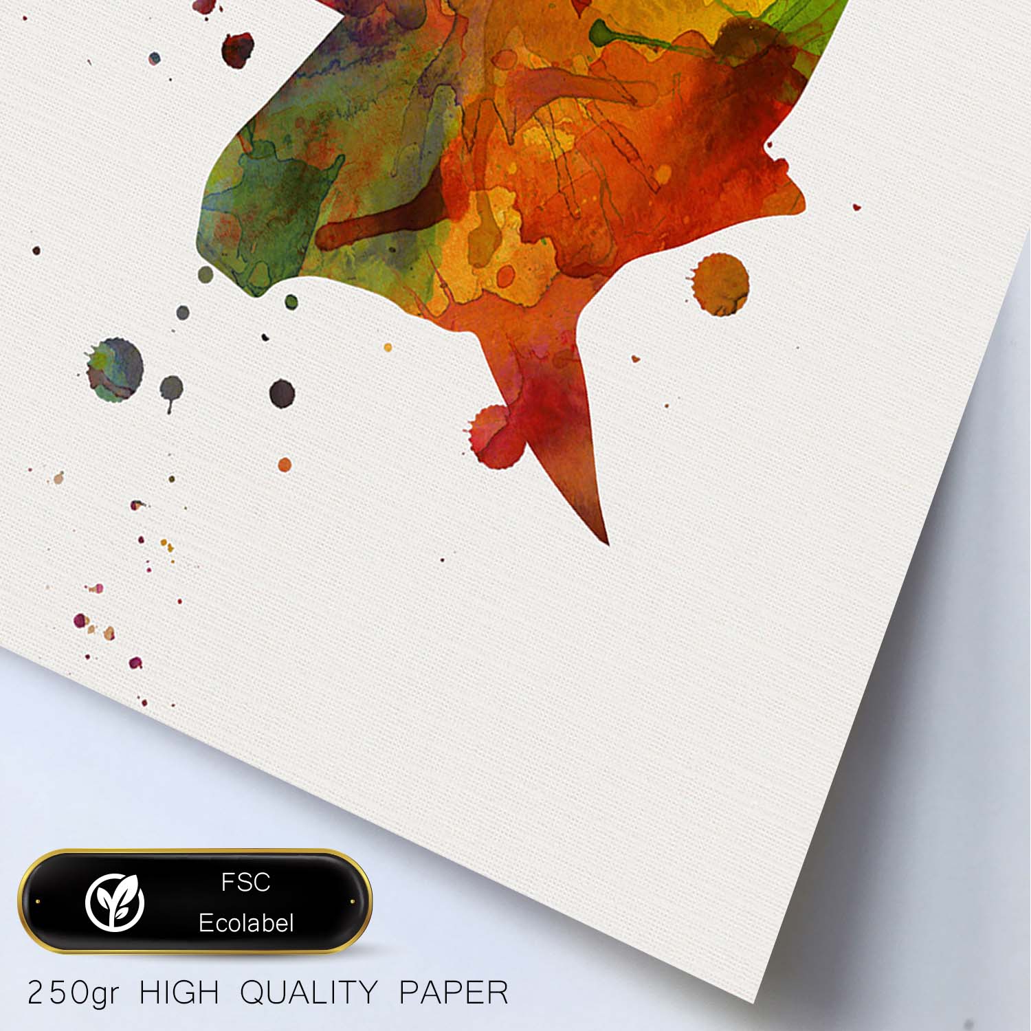 Poster de Cerdo estilo acuarela. Láminas de animales con estilo acuarela-Artwork-Nacnic-Nacnic Estudio SL